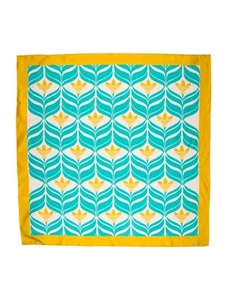 GUCCI X ADIDAS gelb & grün Originals Logo Print Seide quadratischer Schal authentisch - Bild 1 von 8