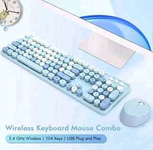 Mofii Sweet Keyboard Mouse Combo Mixed Color 2.4G Wireless Keyboard Mouse F6M3 - Photo 1/9