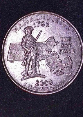 2000 P Massachusetts State Quarter (1788) (DDO) - Image 1 of 2