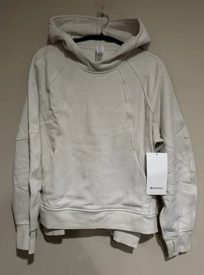 NWT Lululemon Size M/L Scuba Oversized Side Slit Hoodie Sweatshirt BONE 6/8/10 - Image 1 of 4