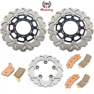 Front & rear Brake Rotors & Pads Suzuki GSXR 600 750 2011-21 GSXR1000 2012-16 - Image 1 of 4