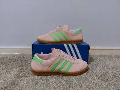 Adidas Originals Hamburg Women's Trainers | Size 4 - Pink/Green