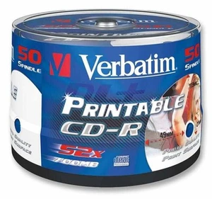 VERBATIM - CD-R Imprimable 52x Vitesse - 50 Pack - Afbeelding 1 van 1
