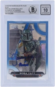 Jeremy Bulloch Star Wars Firmado 2018 Topps Galactic #ROTJ26 BGS 10 Tarjetas con Insc - Imagen 1 de 1