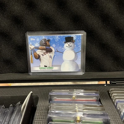 2021 Topps Holiday #WRC-YA Yordan Alvarez Relic Card Player Worn Patch Snowman - Image 1 of 2