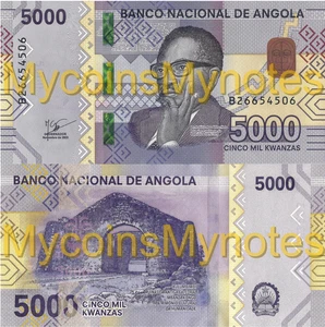 ANGOLA 5000 Kwanzas 2023, New Date and signature, UNC - Picture 1 of 3