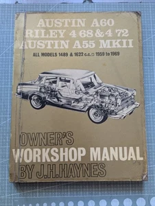 Austin A60 & A55 Mk2 And Riley 4/68 & 4/72 Haynes Workshop Manual 1959-1969 - Picture 1 of 11