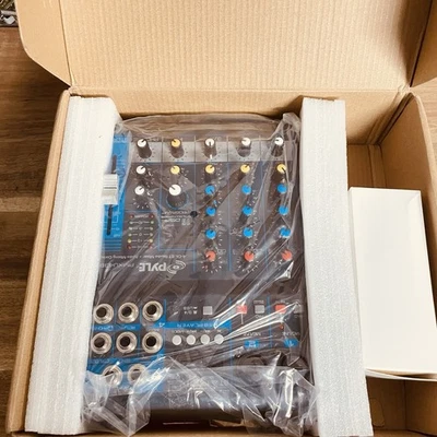 Pyle Pro PMXU43BT 4-Channel Bluetooth Audio Mixer - Black - Image 1 of 3