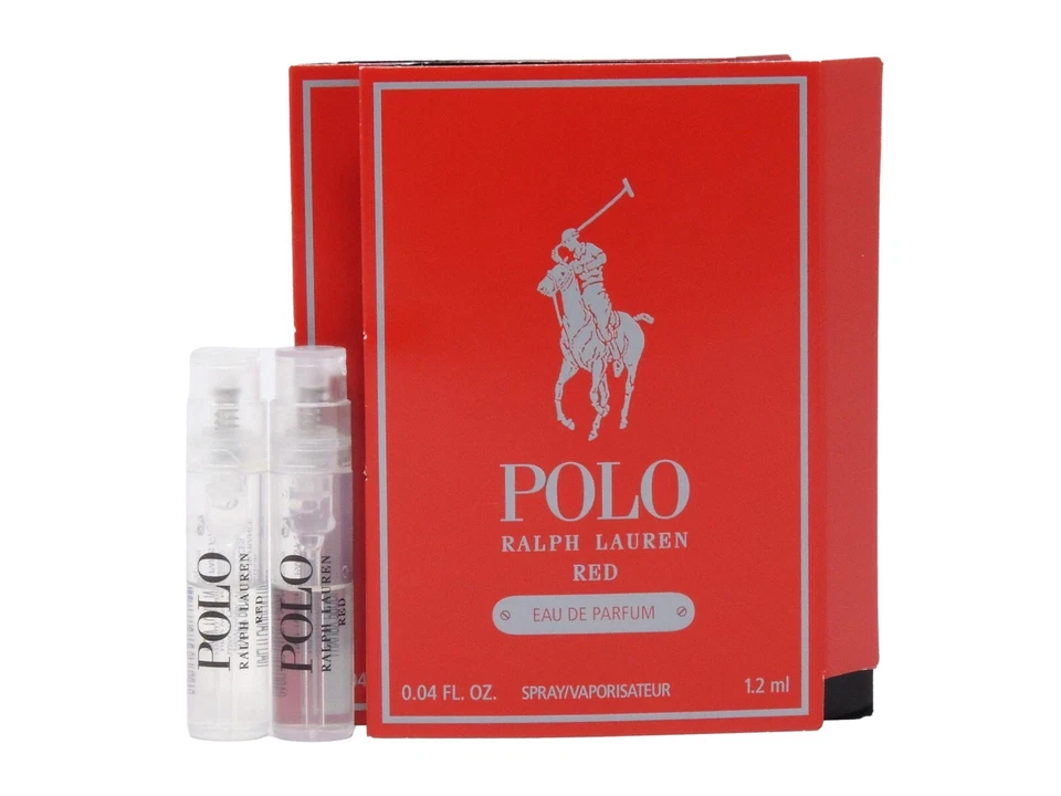 Polo Ralph Lauren rojo EDP 1,2 ml 0,04 fl oz x 2 frascos de muestra en spray de colonia Foto 1 de 1