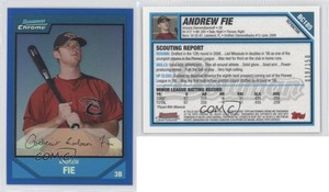 2007 Bowman Chrome Prospects Blue Refractor /150 Andrew Fie #BC185