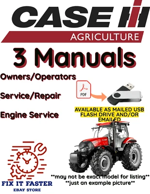 CASE IH 535 STEIGER TRACTOR MANUAL OPERATORS SERVICE SHOP ENGINE REPAIR PDF USB - Image 1 of 4