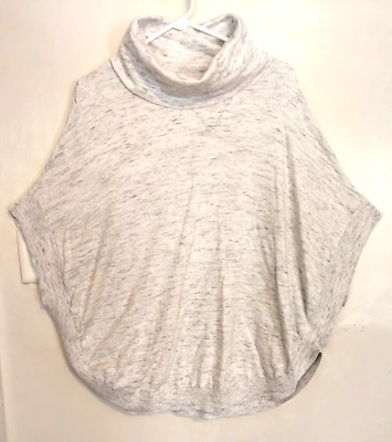 Poncho Talbots Mujer S/M Blanco Gris Chal Sudadera Top Camisa Manga Corta Foto 1 de 4