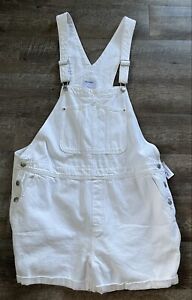 New Old Navy Womens Overalls Shorts Solid White Size 2XL 2X Nwt