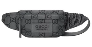 NUEVO BOLSO CINTURÓN RIPSTOP GRANDE GRIS NEGRO GUCCI JUMBO GG - Imagen 1 de 12