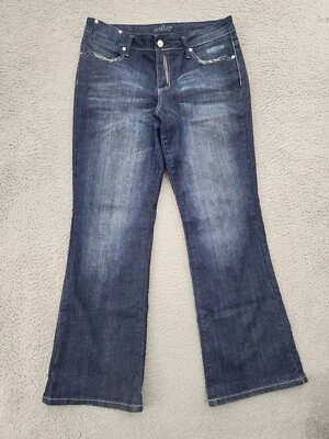 Gitano Jeans Size 14 Womens Blue Mid Rise Flare Dark Wash Stretch Denim - Image 1 of 4