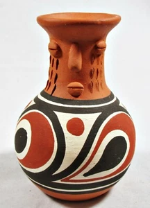 10 Jarrón Vintage Colorido Diseño Terracota Arte Cerámica Buque Firmado Venezuela - Imagen 1 de 6