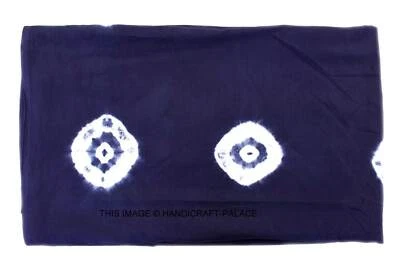 Indian Tie Dye Cotton Natural Handmade Shibori Fabric Indigo Blue 25 Yard Fabric - Image 1 of 3