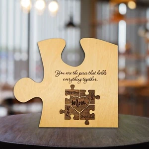 Mom Puzzle Sign for Mother's Day Gift, Birthday. Custom Puzzle for Mom - Picture 1 of 18