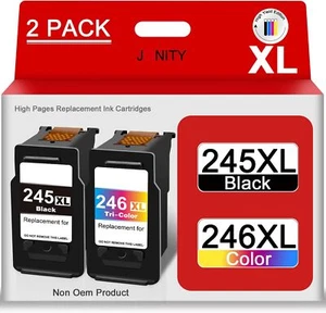 2pk PG-245XL CL-246XL Ink Cartridge for Canon PIXMA MG2522 MG2520 TS3122 MX490 - Picture 1 of 7