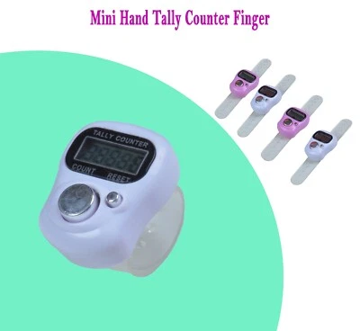 New Digital Electronic Mini Finger Ring Head Hand Tally Japa Counter - Image 1 of 4