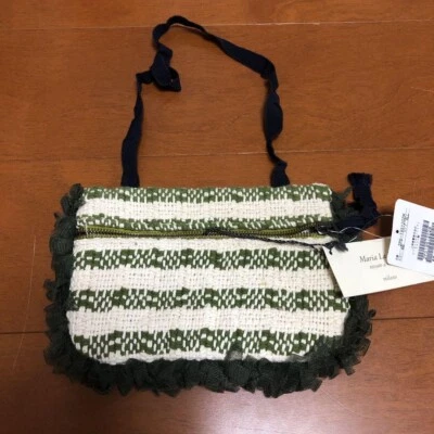 Maria La Rosa Handbag Purse Green Black Made in Italy w/o Dust Bag NWT - Image 1 of 4