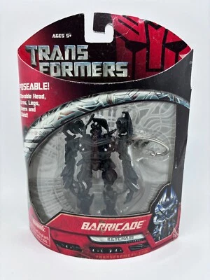 Transformers Barricade Poseable 3.5" Action Figure Keychain, 2007 Hasbro New - Image 1 of 3