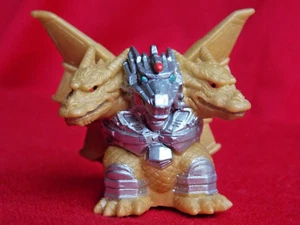 1998 VINTAGE MECHA KING GHIDORAH BANDAI PVC SOFUBI SOFVI MINI SD FIGURE 1.8" - Picture 1 of 9