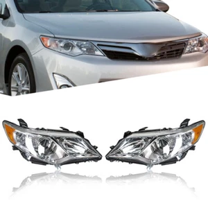 For Toyota Camry 2012-2014 Headlights Headlamps Left+Right Side Halogen Clear - Picture 1 of 12