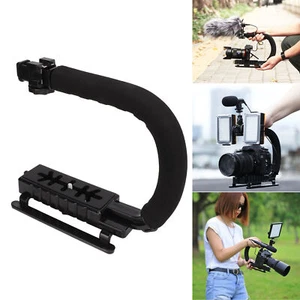 U C Shape Video Action Stabilizing Handle Grip Abs Sponge Black Handheld P - Picture 1 of 24