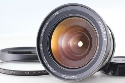 "Unused w/ Hood" Konica Hexanon 21mm F4 MF Wide Angle Lens AR Mount From JAPAN - Image 1 of 4