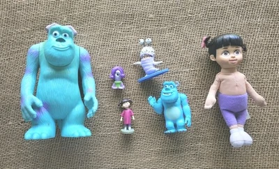 6 件迪士尼怪物公司玩具玩偶 1.5 英寸至 6.5 英寸 Sulley、Boo、Celia — 第 1/3 张图片