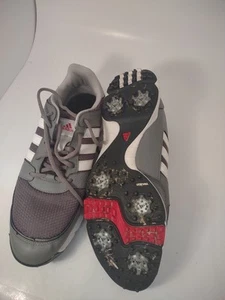 Adidas Men's Adiwear Traxion Golf Shoes Size 12 White Black Gray Breathable 1494 - Imagen 1 de 5