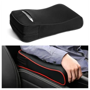 PU Leather Car Armrest Pad Auto Center Console Box Cushion Memory Foam Mat - Picture 1 of 12