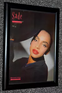 SADE Sänger A4 GERAHMT Original 80er Promo Vintage Bild KUNST Poster - Bild 1 von 1