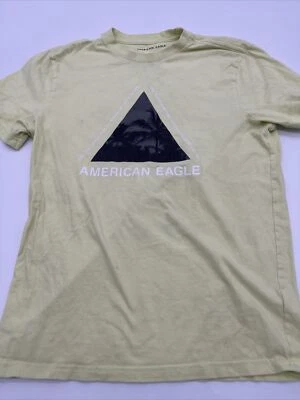 American Eagle T-Shirt Men X-Small Graphic Print Logo Yellow…#7151 - Image 1 of 4