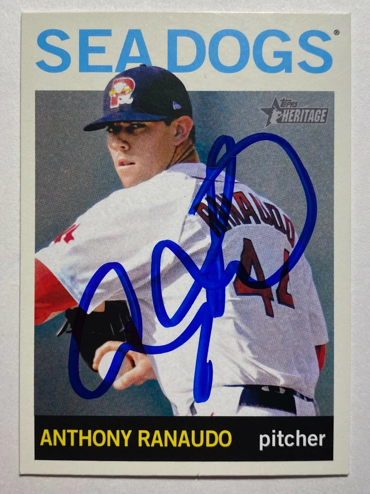 Anthony Ranaudo Signed Topps #124 2013 Card Portland Sea Dogs Auto MLB RAD - Image 1 of 1