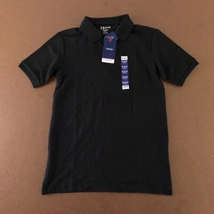IZOD Boys Size Medium (10/12) Black Short Sleeve Uniform Polo Shirt NWT - Picture 1 of 6