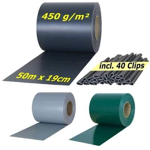 PVC Sichtschutzstreifen KOMPAKT - 450 g/m² 50m Zaunfolie Doppelstabmattenzaun - Bild 1 von 12
