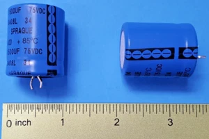 (4 Stück) Kondensator, 82D152MD075JB2D, Sprague, 1500 UF/MF, 75 VDC - Bild 1 von 2