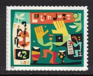 Scott 4349 - Música de jazz latino - MNH (S/A) 42c 2008 - sello como nuevo sin usar - Imagen 1 de 1
