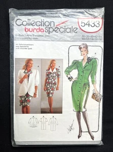 Burda 5433 Misses Dress, Jacket Special Collection 1989 Pattern size 10-18 Uncut - Picture 1 of 2