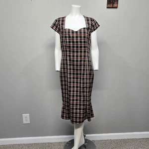 Dancing Days Banned Wiggle Kleid groß Tartan kariert Rockabilly Pin Up Retro 50er - Bild 1 von 8