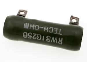 25 ohmios 10 vatios, cable de cerámica tubular no inductivo resistencia de potencia RW31G250 - Imagen 1 de 2