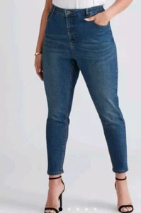 NWT BEME Size 24 Authentic Mid Wash Denim Stretch Skinny Jeans Full Length - Picture 1 of 18