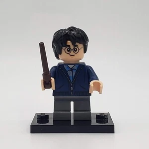 authentic LEGO minifigure Harry Potter Blue Jacket w short legs hp153 Hogwarts - Picture 1 of 4