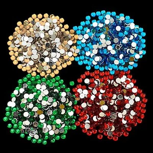 Cuentas de piedra Kundan piedras de espalda plana joyería bordado artesanal 1152 piezas, 6 mm - Imagen 1 de 1