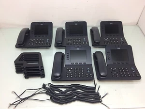 Lote de 5 teléfonos de videoconferencia IP Cisco CP-8945-K9 con cable de auricular de soporte CANTIDAD - Imagen 1 de 4