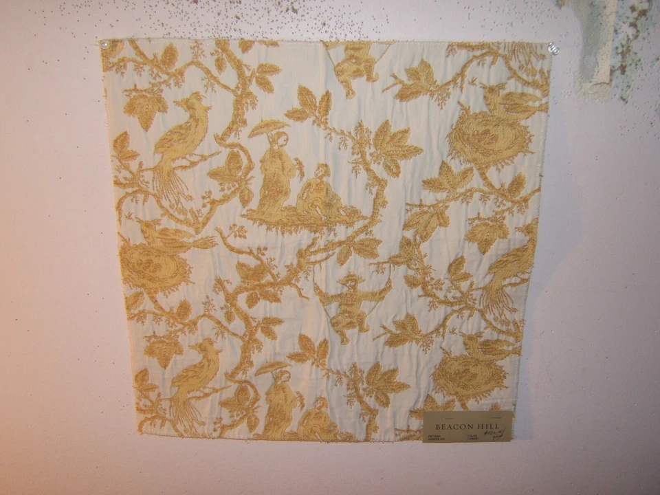 Beacon Hill, Garden Joy, Chinoiserie Bordada, Remanente para Artesanía, Clr Canario Foto 1 de 1