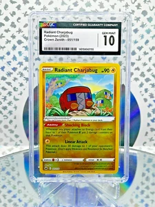 CGC 10 Radiant Charjabug 051/159 Crown Zenith Shiny/Radiant Rare Pokemon Card - Picture 1 of 1