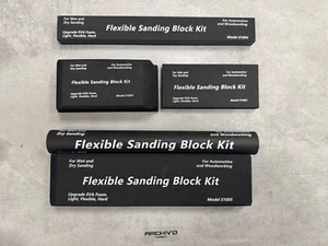 Automotive Sanding Block Kit Heavy Duty Flexible 5 Piece Contour Flat Sand - Picture 1 of 3